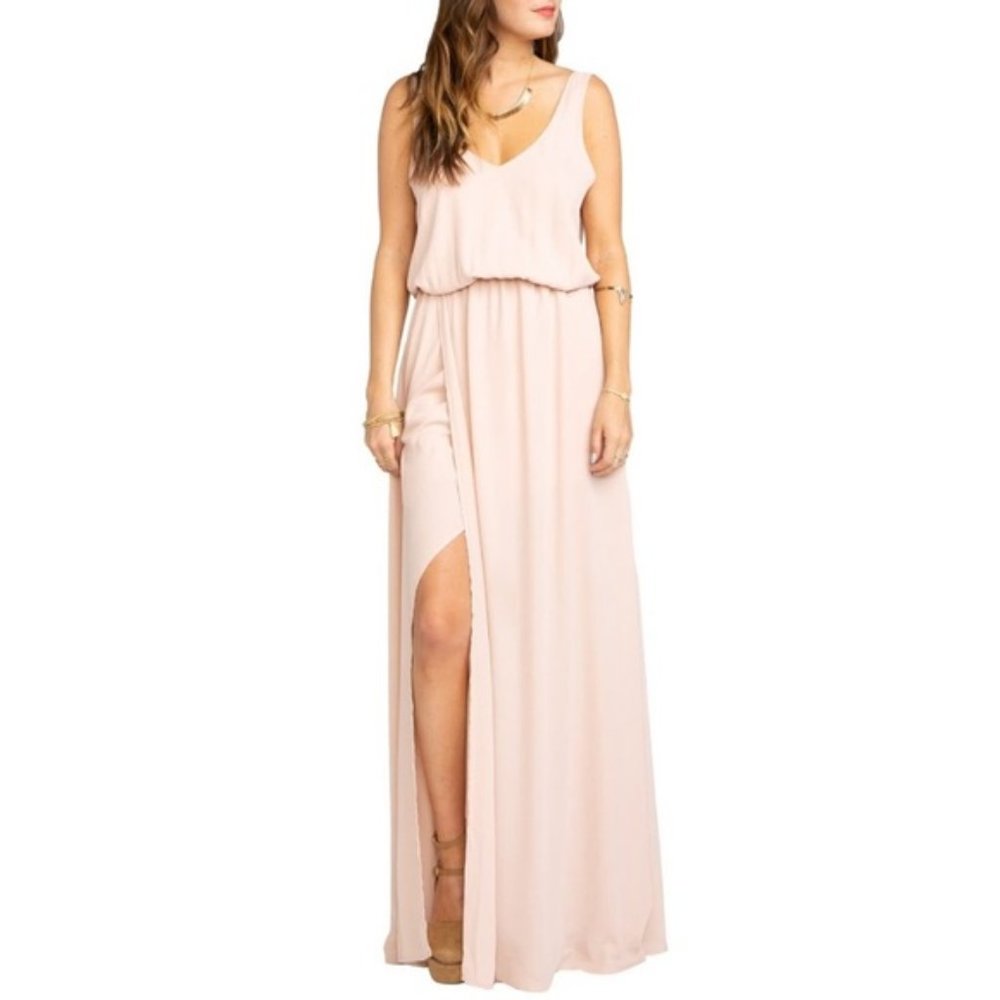 Show Me Your Mumu Kendall Maxi Dress Dusty Blush